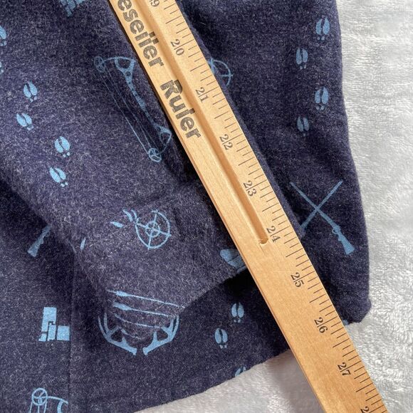 Legendary Whitetails Shirt Womens Large Navy Deer Hunting Print Cotton Flannel - Picture 16 of 16